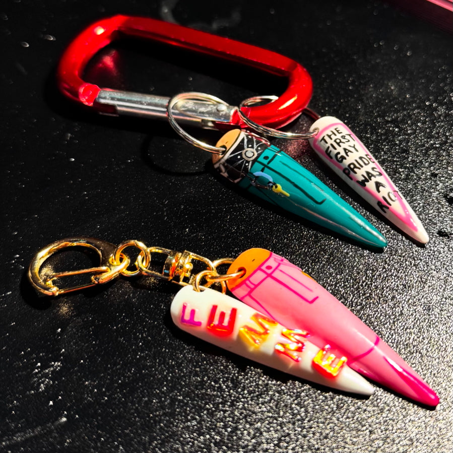 Custom Nail Keychain