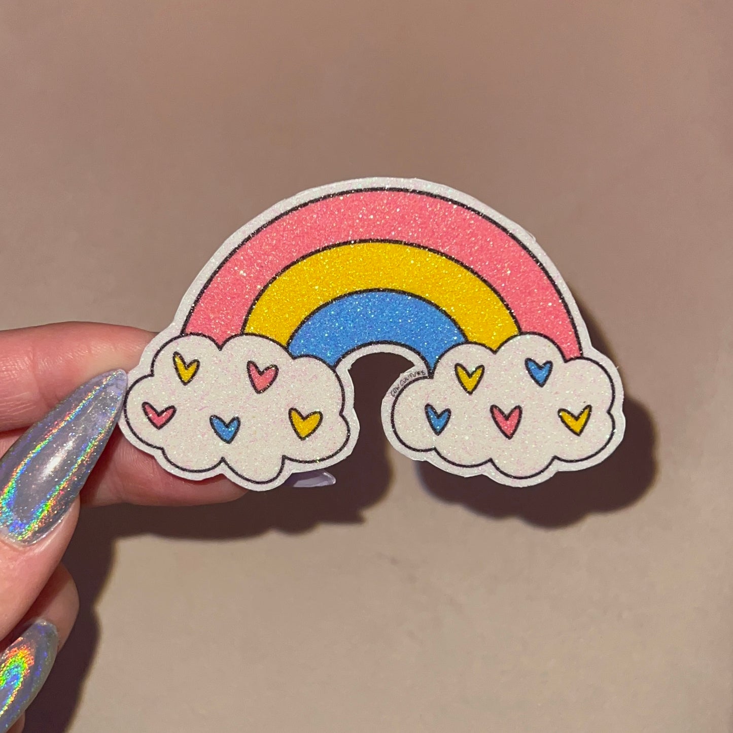 Glitter Pansexual Pride Flag Rainbow Sticker