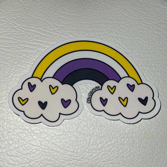 Non-Binary Pride Flag Rainbow Sticker