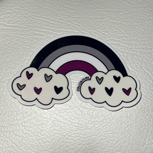 Asexual Pride Flag Rainbow Sticker