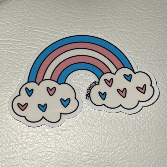 Transgender Pride Flag Rainbow Sticker