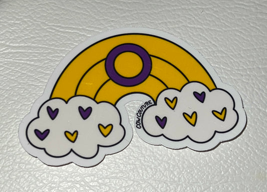 Intersex Pride Flag Rainbow Sticker