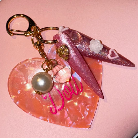 Custom Nail Keychain